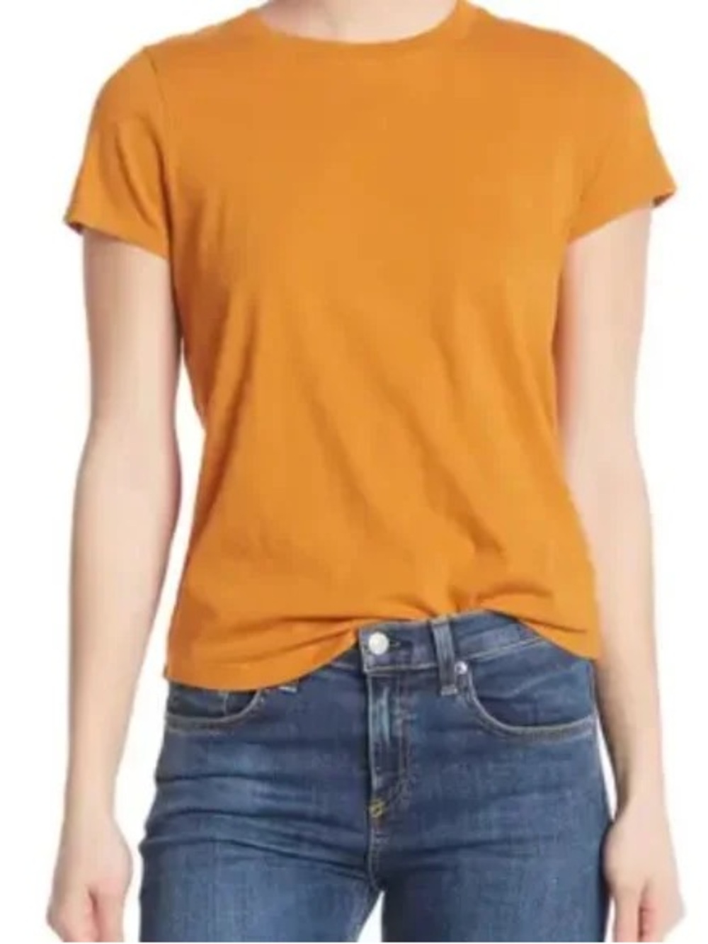 Madewell Short-Sleeve Crewneck Tee in Mustard